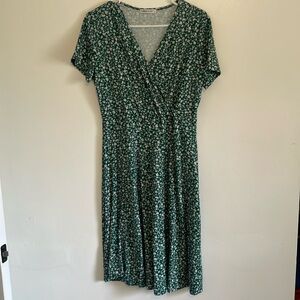 Green floral dress